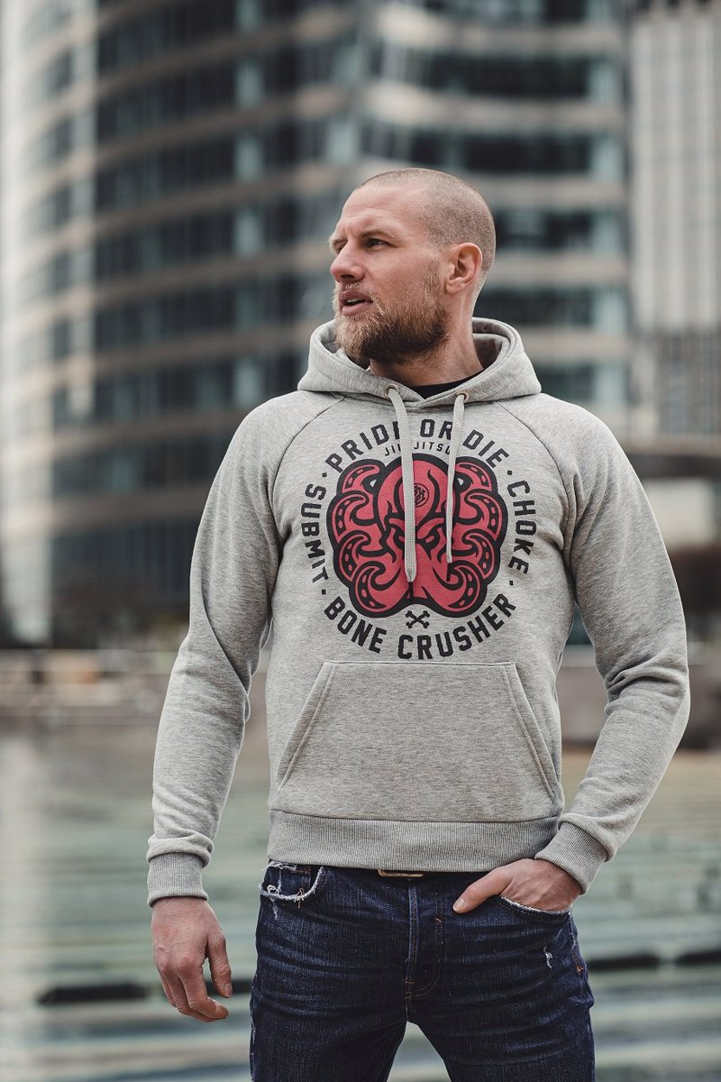 PRIDE OR DIE bone crusher hoodie-grey